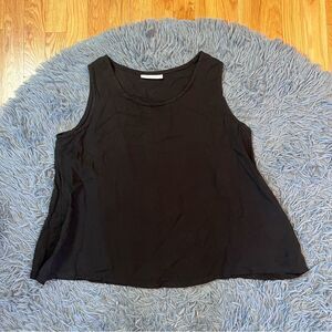 Bryn Walker Black Sleeveless Oversized Lagenlook Top Size XS